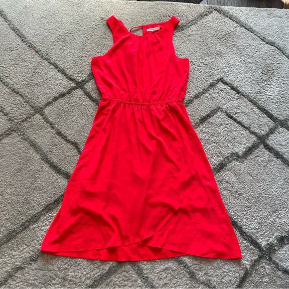 Athleta Martinque Dress Bright Coral Mini Sleeveless Elastic Waist medium - Picture 4 of 12